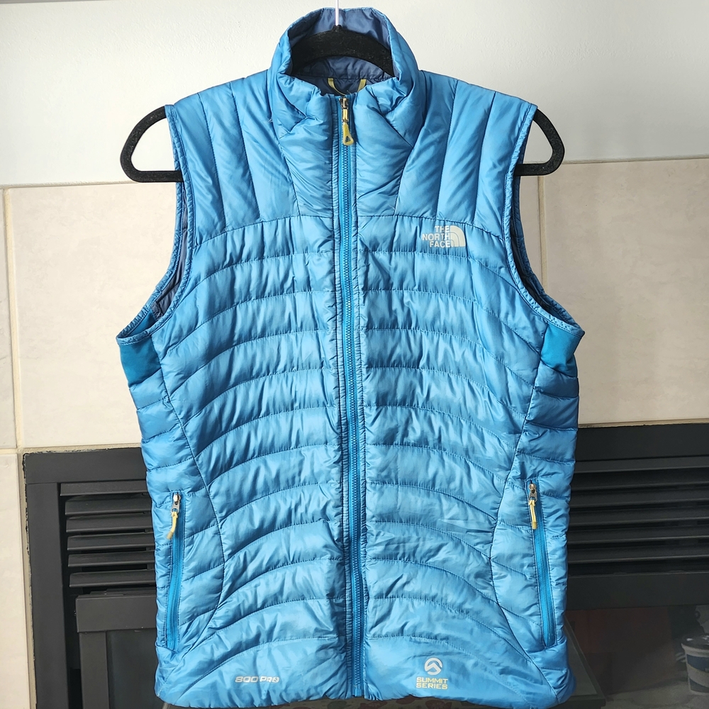 THE NORTH FACE 800 PRO SUMMIT SERIES Goose Down Blue VEST, Women's Size M